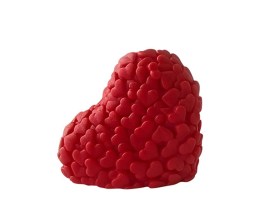 Molde silicona corazon inclinado con corazoncitos